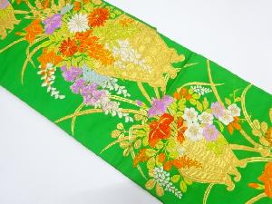 アンティーク　花瓶模様織り出し袋帯（材料）